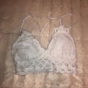 lacy light grey bralette